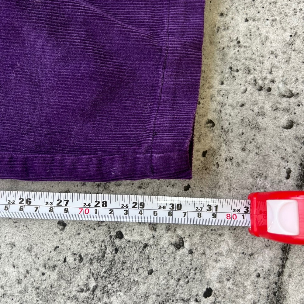Vintage L.L. Bean Pants Women 10 Purple Corduroy High Rise Outdoors 80s 90s - Picture 8 of 9